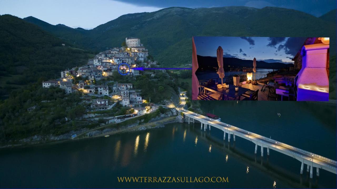 La Terrazza Sul Lago Turano Castel di Tora Exteriör bild